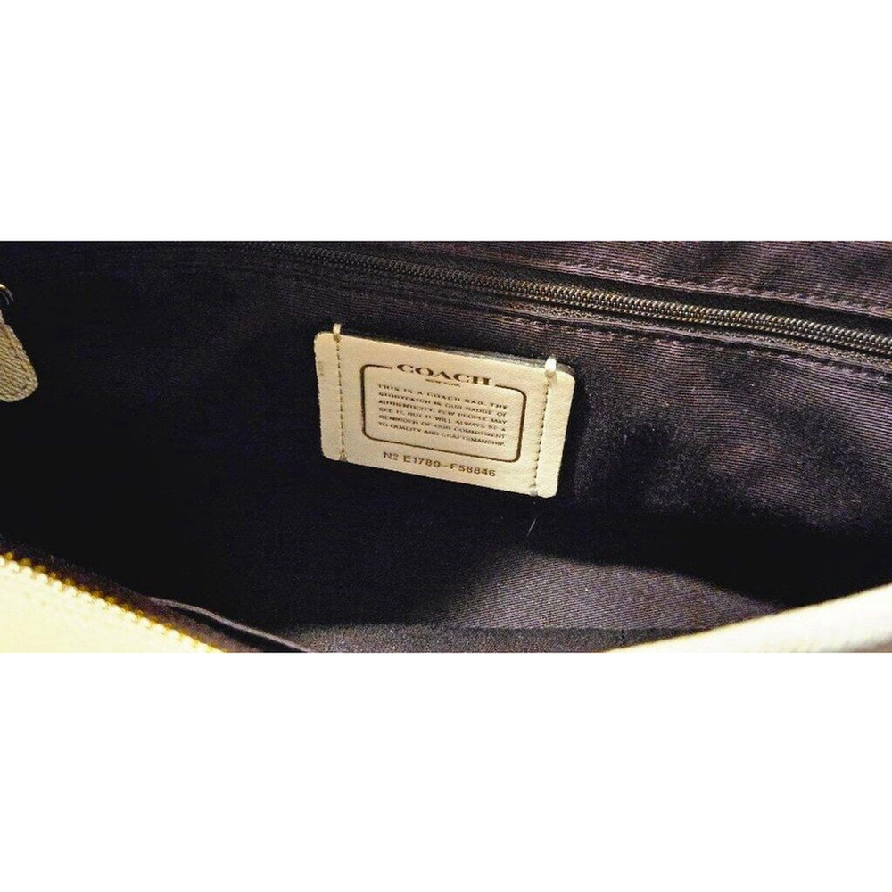 Coach Cream Tote Bag with Cream Wristlet - Picture 4 of 16